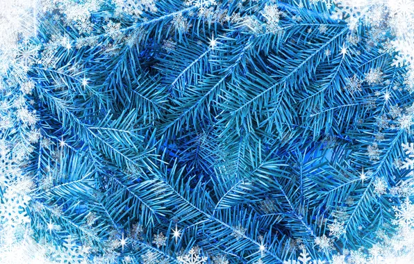 Снежинки, фон, white, blue, winter, background, snow, snowflakes