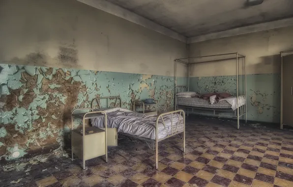 Кровать, больница, палата
