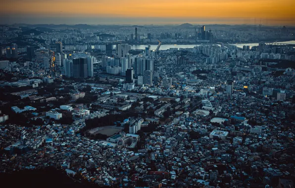 Картинка город, панорама, Сеул