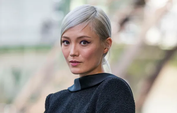 Взгляд, макияж, актриса, блондинка, Pom Klementieff, Пом Клементьефф