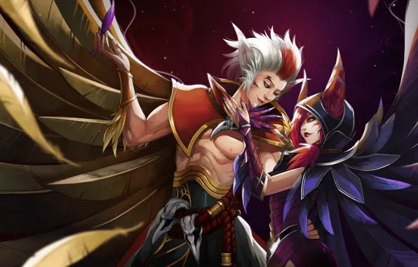 Романтика, игра, существа, двое, League of Legends, Лига Легенд