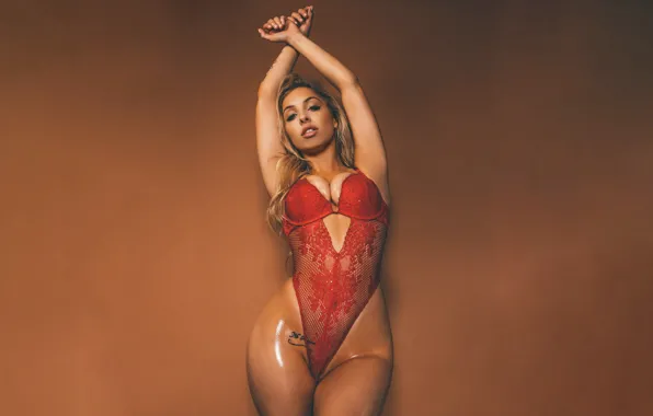 Женщины, Девушка, Эймс, fishnet bodysuit, Масло для тела, Ashley Denise