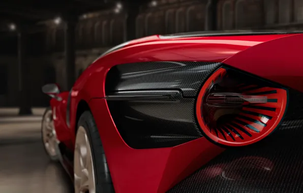 Картинка Alfa Romeo, 2023, taillights, Alfa Romeo 33 Stradale, 33 Stradale