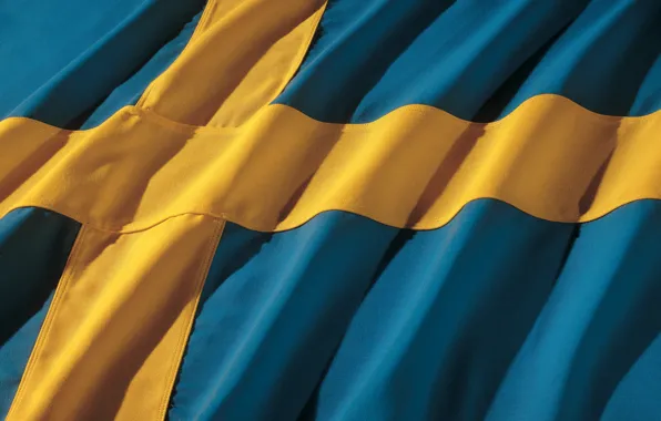 Картинка Флаг, Швеция, Sweden, Flag, Скандинавский крест, Nordic Cross