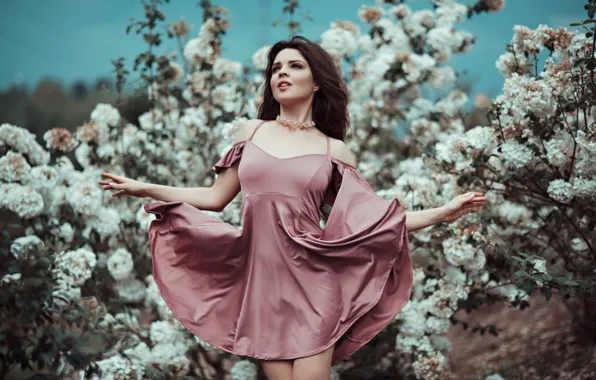 Лето, девушка, природа, Kristy