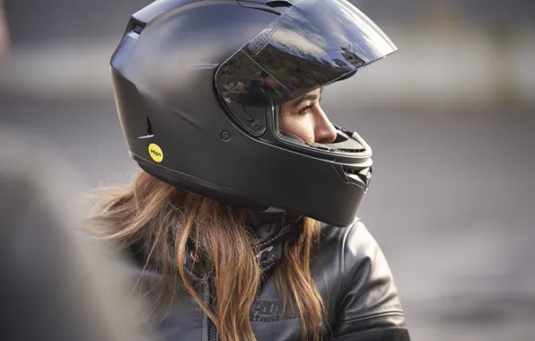 Девушка, Волосы, Байк, Bike, Мотоциклетный шлем, Motorcycle helmet, Mips