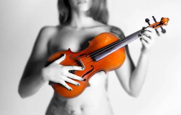 Картинка девушка, скрипка, What Violin