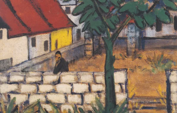 Картинка Экспрессионизм, Otto Mueller, ca1916, Bauerngehoft in Frankreich