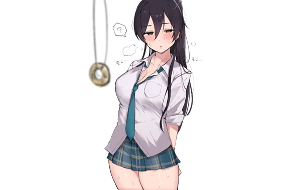 Girl, sexy, anime, pretty, babe, uniform, short skirt, high school