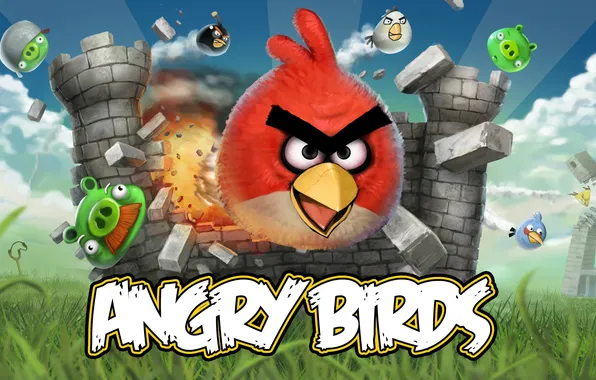 Игра, полёт, game, angry birds