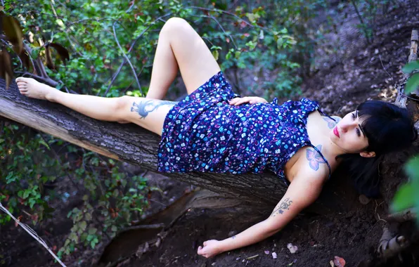 Девушка, природа, поза