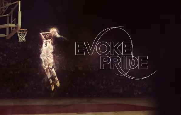 Поле, Баскетбол, NBA, Зависание, Игрок, Kevin Durant, Evoke pride, Вызывая гордость