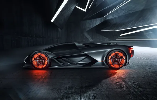 Картинка Lamborghini, суперкар, вид сбоку, гиперкар, Terzo Millennio