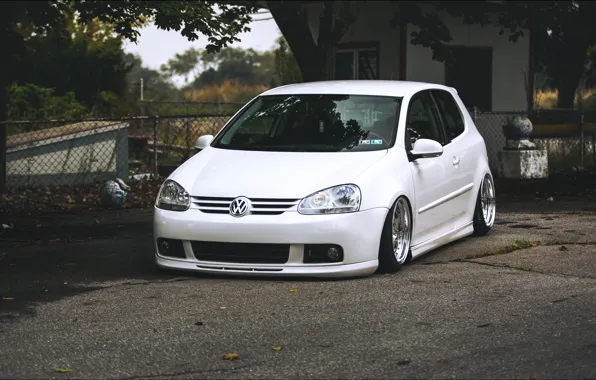 Картинка белый, white, гольф, golf, фольксваген, Volksvagen, mk5