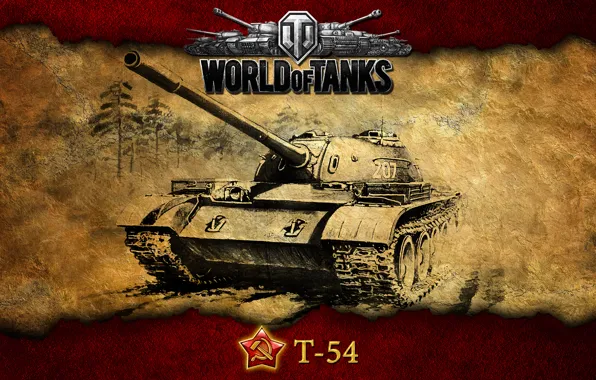 Картинка таракан, СССР, танки, Т-54, WoT, World of Tanks