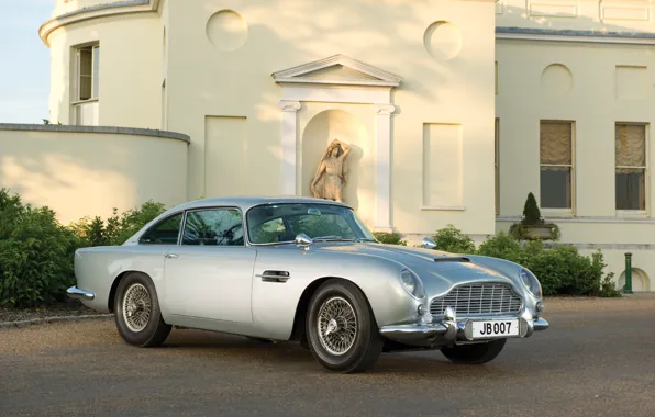 Серый, Aston Martin, классика, 1964, DB5, автомобиль Джеймса Бонда