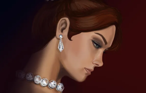 Картинка девушка, украшения, арт, профиль, Anastasia, принцесса, Анастасия