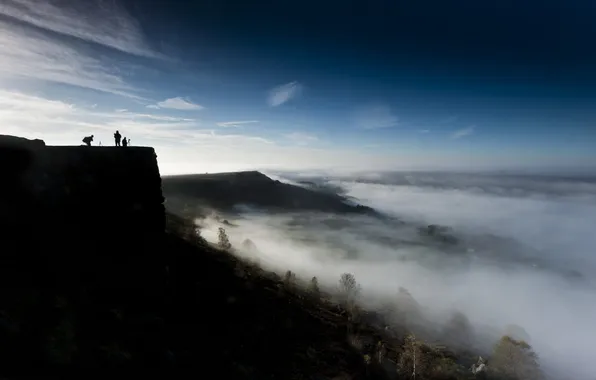 Картинка пейзаж, туман, гора
