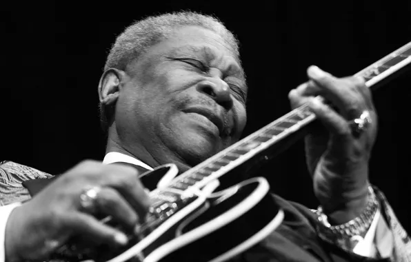 Картинка blues, Riley B. King, bb king, electric guitar players