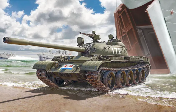 Танк, средний, ВМФ СССР, T-55A, Gianluca Capaldo, советская морская пехота