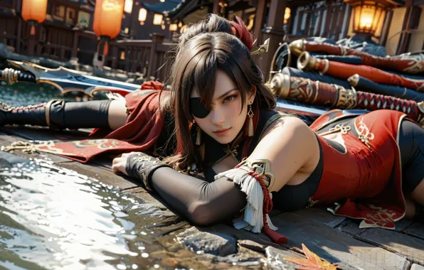 Girl, character, games, Genshin Impact, BeiDou