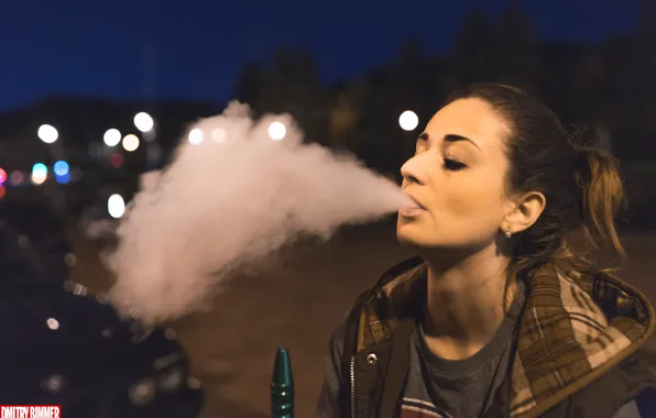 Smoke, night, face, perfect, look, body, gilr, hookan