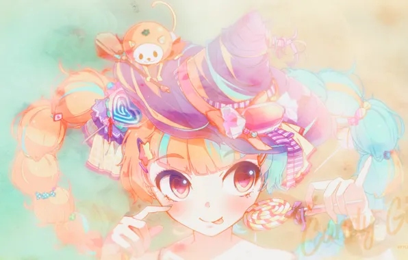 Язык, существо, руки, конфеты, Halloween, леденец, vocaloid, хэллоуин
