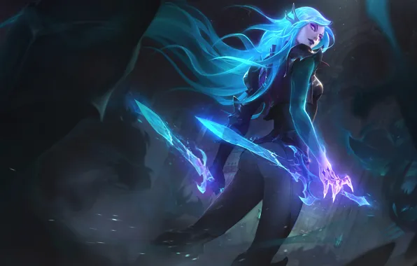 Art, League of Legends, Katarina, Skin, LoL, Death Sworn