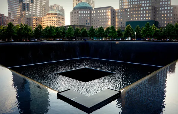 Память, Нью-Йорк, США, музей, 11 сентября, Национальный мемориал, National September 11 Memorial