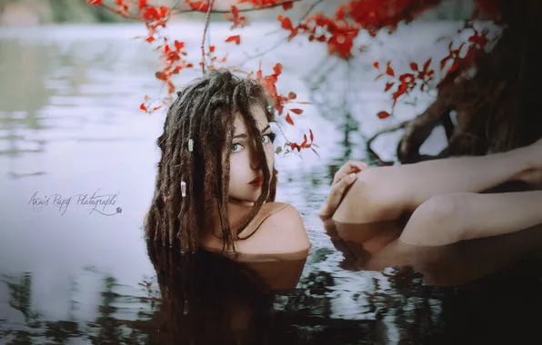 Взгляд, вода, девушка