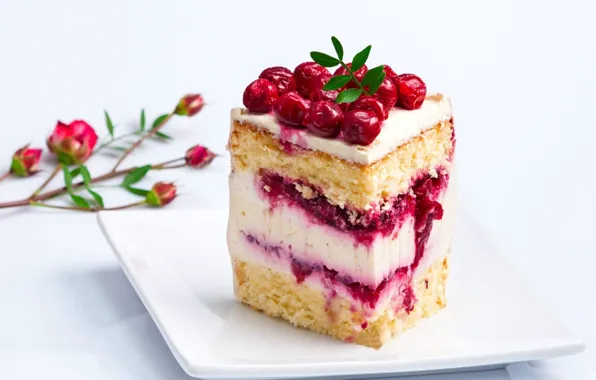 Торт, слои, клюква