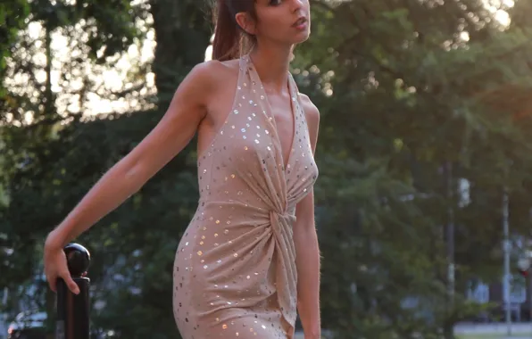 Girl, sexy, cleavage, long hair, dress, boobs, beautiful, pretty