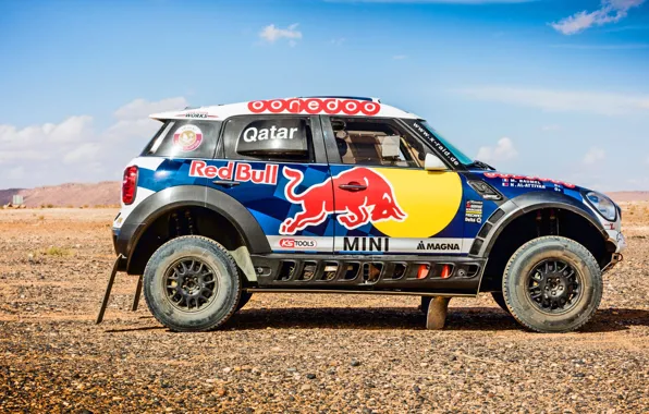 Песок, Mini, Синий, Спорт, Скорость, Гонка, Red Bull, Rally