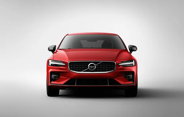 Volvo, вид спереди, 2018, S60, R-Design, T6 R