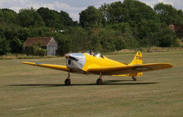 Картинка самолет, британский, двухместный, учебно-тренировочный, Hawk Trainer, Mk3, Miles M 14A