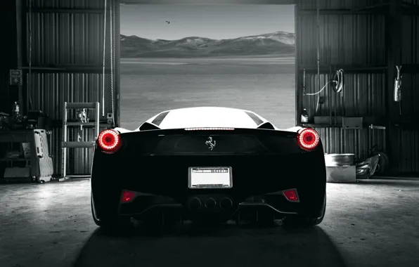 Картинка car, dark, Ferrari, 458, Italia
