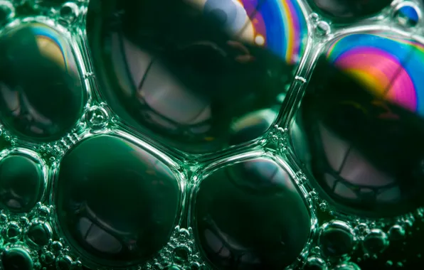 Пузыри, green, rainbow, bubbles, soap, Soap Bubble Rainbows