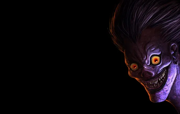 Темный фон, Death Note, Тетрадь смерти, Рюк, Ryuk