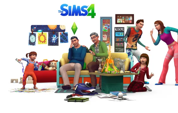 Картинка игры, родители, Sims, симы, Sims 4, Симс