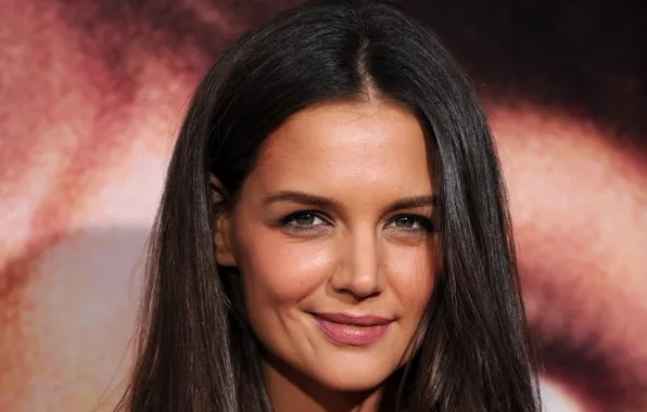 Картинка взгляд, улыбка, макияж, актриса, брюнетка, Katie Holmes, кэти Холмс