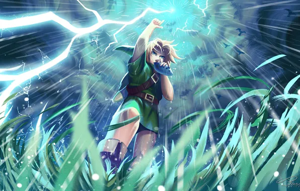 Эльф, парень, The Legend of Zelda, Link