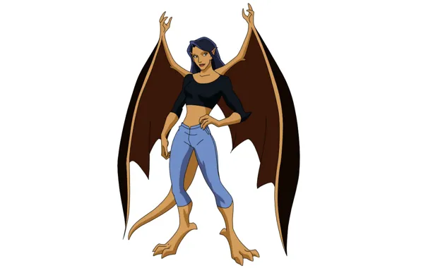 Картинка крылья, существо, wings, мультсериал, TV series, animated series, гаргульи, Gargoyles