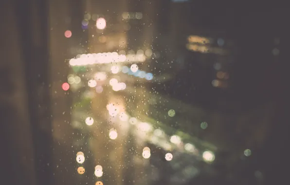 Стекло, капли, дождь, окно