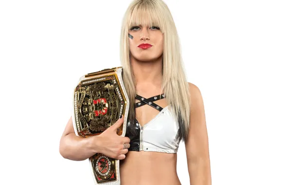 Взгляд, поза, макияж, фигура, рестлер, hair, WWE, чемпионский пояс
