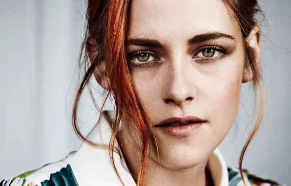 Взгляд, портрет, макияж, актриса, Kristen Stewart, Кристен Стюарт, hair