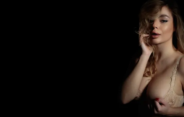 Girl, sexy, lingerie, cleavage, hot girl, eyes, smile, beautiful