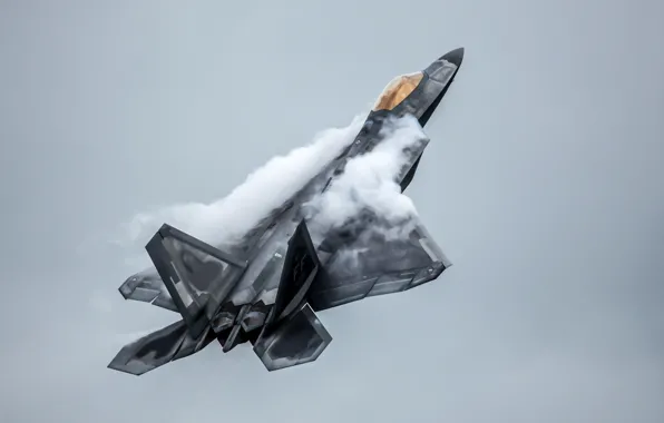 Картинка полет, истребитель, F-22, Raptor