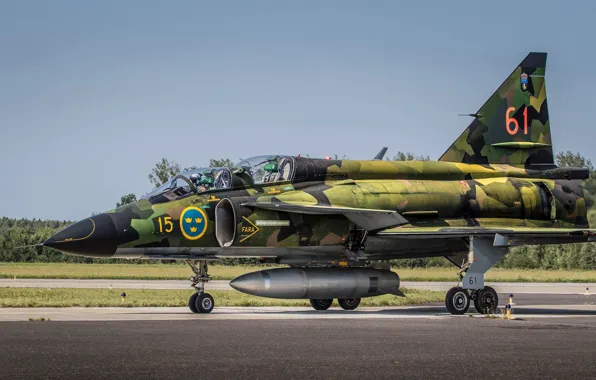 Истребитель, Пилот, Шасси, SAAB, ВВС Швеции, Saab 37 Viggen, ПТБ, Gdynia Aerobaltic 2019