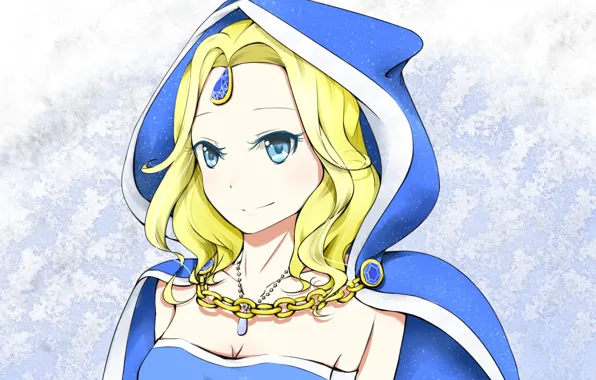 Девушка, арт, блондинка, Аниме, Anime, Crystal Maiden, Dota 2, Rylai
