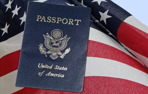 Картинка флаг, америка, United States, сша, U.S., Соединённые Штаты Америки, America, паспорт